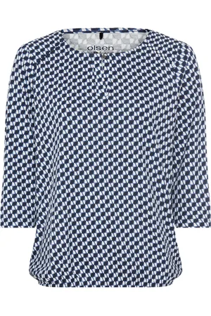 Olsen Shirt, 3/4-Arm, Split-Neck, für Damen, , 48
