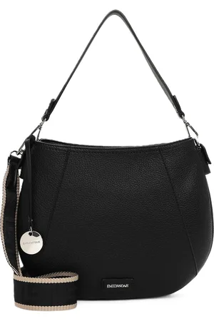 Emily & Noah Schultertasche "Enna", Echtleder-Optik, Ziernähte, für Damen