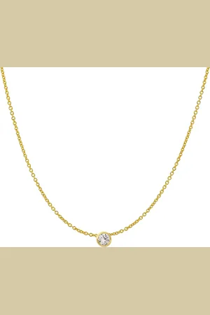 Moncara Damen Halskette mit Anhänger, 585er 1 Diamanten, zus. ca. 0,05 Karat