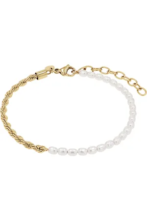 Noelani Fußkette für Damen, Edelstahl, Muschelkernperle