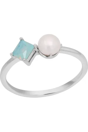 Noelani Ring für Damen, 925 Sterling , Schmuckstein synth., Süßwasserzuchtperle