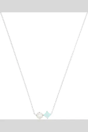 Noelani Kette mit Anhänger für Damen, 925 Sterling , Schmuckstein synth., Süßwasserzuchtperle