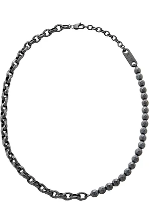 Armani Exchange Herren Kette, Edelstahl mit Hämatit