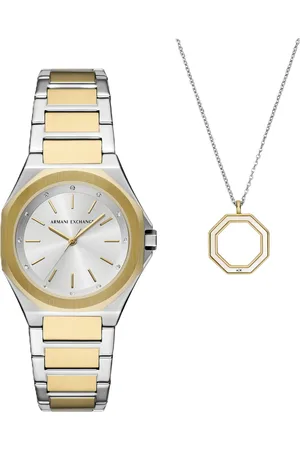 Armani Exchange Damen Uhren-Set "AX7161SET", Uhr und Halskette