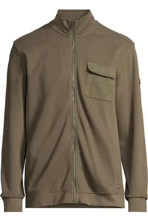 Globetrotter Sweatjacke, Baumwolle, Stehkragen, für Herren, , S