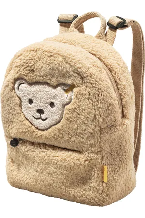 Steiff Rucksack, Teddyfleece, Teddy-Patch, für Kinder
