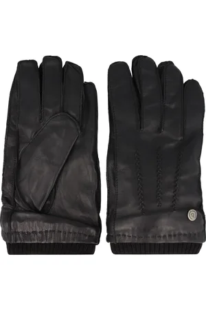 Bugatti Fingerhandschuhe, Rippbündchen, Emblem, für Herren, , L