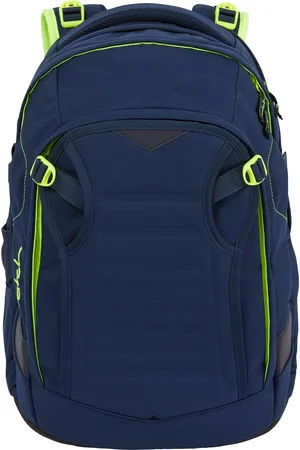 Satch Schulrucksack "match Toxic Yellow", zweifarbig, für Kinder