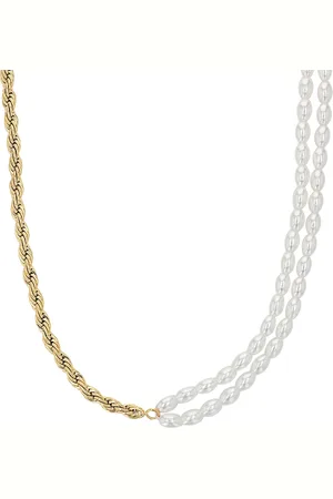 Noelani Halskette für Damen, Edelstahl, Muschelkernperle