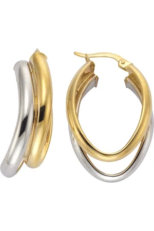 CELESTA ® Damen Creolen "324310179", 333er Weiß-/Gelbgold