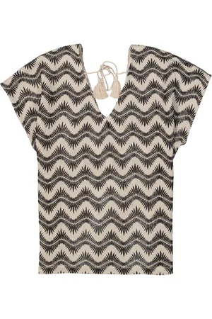 Garcia T-Shirt, V-Ausschnitt, Quastendetail, für Damen, , M