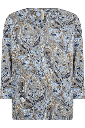 soyaconcept Shirtbluse "SC-FELICITY AOP 511", 3/4-Arm, für Damen, , XXL