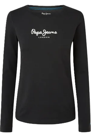 Pepe Jeans Langarmshirt, Rundhals, Logo-Print, für Damen, , M