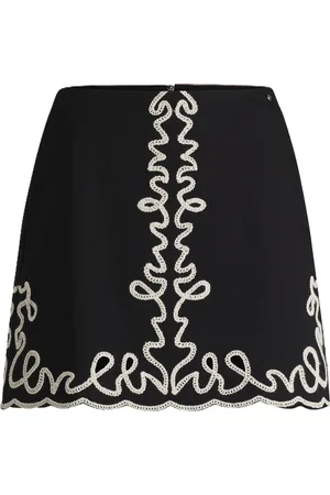 HUGO BOSS Gerader Rock, Baumwolle, für Damen, , 38