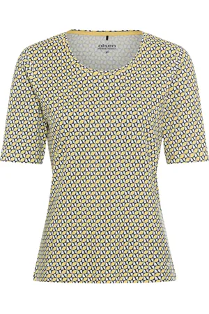 Olsen Shirt, Halbarm, Baumwolle, für Damen, , 40