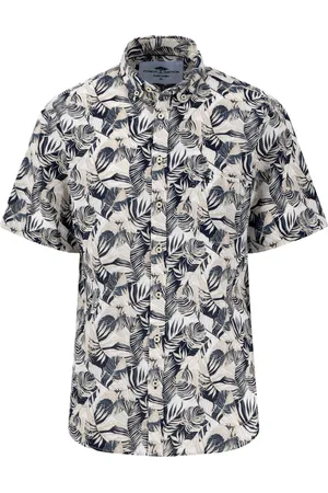 Fynch-Hatton ® Leinenhemd, Casual Fit, Halbarm, Button-Down-Kragen, für Herren, , XXL