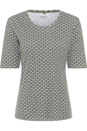 Olsen Shirt, Halbarm, Baumwolle, für Damen, , 48