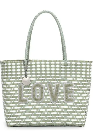 Emily & Noah Shopper "Edda", Bast-Optik, Logostickerei, für Damen