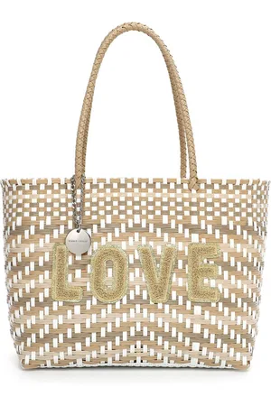 Emily & Noah Shopper "Edda", Bast-Optik, Logostickerei, für Damen