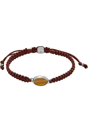 Fossil Herren Armband "JF04853040", Edelstahl mit Tigerauge