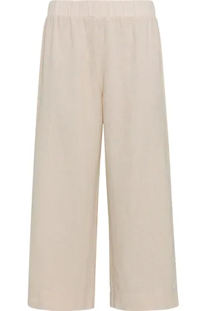 Cartoon Leinenhose, Gummizug, 7/8-lang, für Damen, , 36