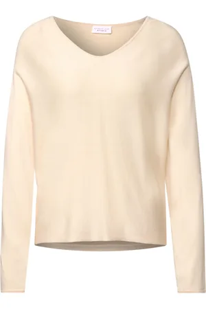 Street one Feinstrickpullover, V-Ausschnitt, für Damen, , 34