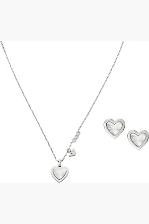 Emporio Armani Damen Schmuck-Set "EGS3228SET", Kette mit Anhänger, Ohrstecker
