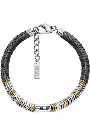 Diesel ® Herren Armband "DX1573931", Edelstahl mit Hämatit