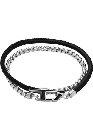 Diesel ® Armband, Edelstahl mit Leder