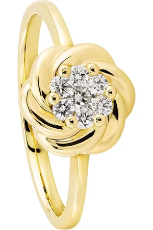 Moncara Damen Ring, 585er mit 7 Diamanten, zus. ca. 0.22 Karat