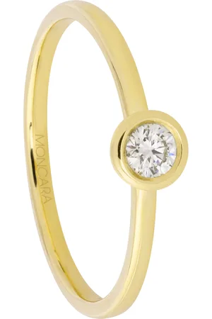 Moncara Damen Ring, 585er Gold mit 1 Diamant, ca. 0,15 Karat