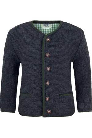 Isar Trachten-Strickjacke, Wollanteil, Linksstrick-Stil, für Kinder, , 140