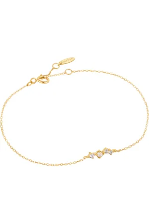 ANIA HAIE Damen Armband, 585er Gelbgold mit Saphir