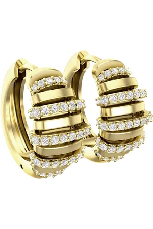 Moncara Damen Creolen, 585er mit 80 Diamanten, zus. ca. 0,5 Karat