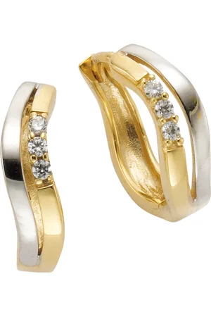 CELESTA ® Damenv Creolen, 375er Gelb-/Weißgold