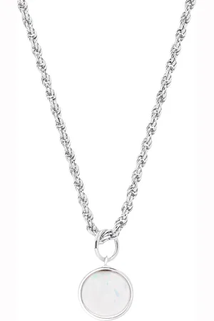 Amor Damen Kette mit Anhänger, 925er Sterling synth. Malachit