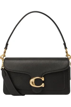 Coach Umhängetasche, Leder, Magnetdruckknopf, uni, für Damen