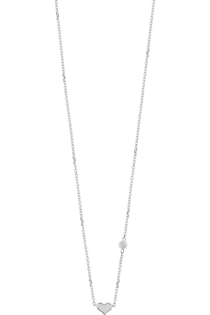 LEAF Damen Kette mit Anhänger, 925er Sterling Perle