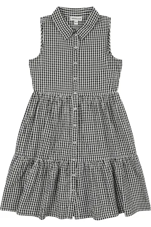 Manguun Volantkleid, Baumwolle, Blusenkragen, für Kinder, , 146/152