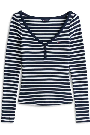 Tommy Hilfiger Langarmshirt, Henley-Ausschnitt, für Damen, , M