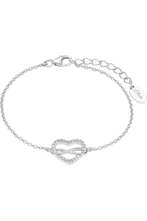 QS by s.Oliver Damenarmband "Herz/Infinity 2020972", 925er Sterling