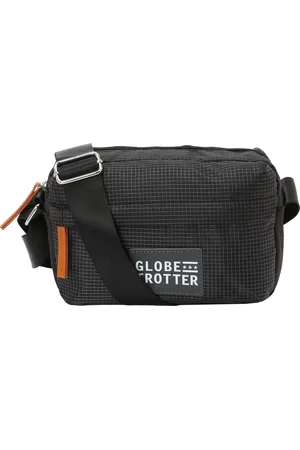 Globetrotter Umhängetasche, Reißverschluss, Label