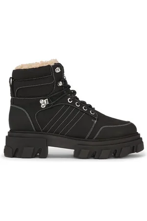 Ganni Schnürbarer Wanderschuh in Damengröße 42 Calf Leather/Recycelte Polyester