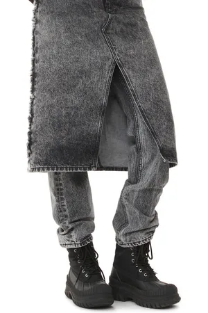 Ganni Schwarze Outdoor-Schnürstiefel in Damengröße 41/Rubber