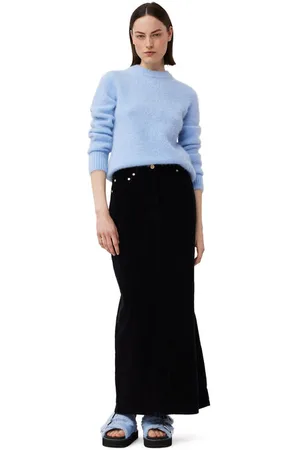 Ganni Washed Corduroy Long Rock Damengröße 32