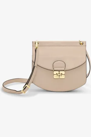 Ganni Light Grey Small Apo-G Tasche in Damengröße Einheitsgröße