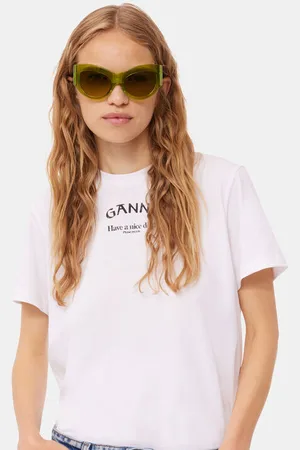 Ganni Trixie-Sonnenbrille Von x Ace & Tate in Green Damengröße Einheitsgröße Acetate