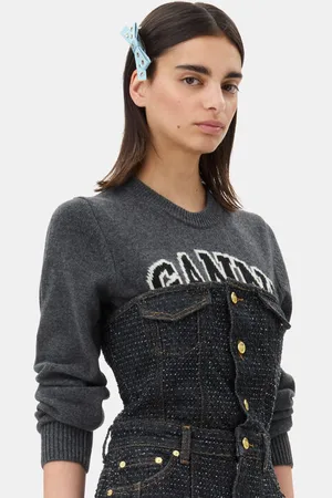 Ganni Eyelet Bow Haarspange Damengröße Einheitsgröße Recycelte Polyester
