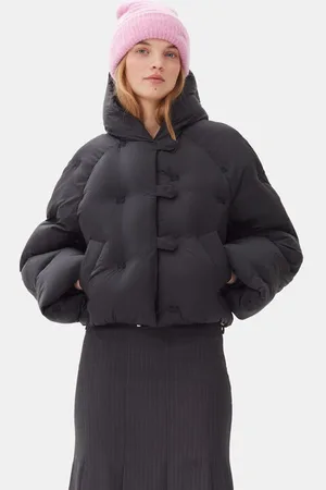 Ganni Short Tech Pufferjacke Damengröße 38