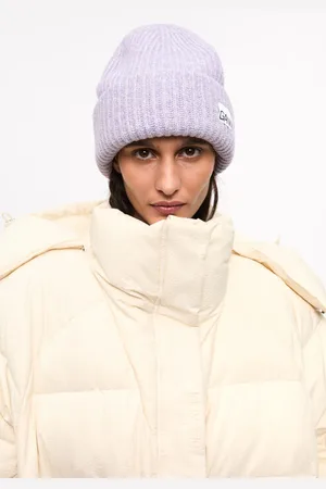 Ganni Lavender Rib Knit Beanie in Damengröße Einheitsgröße